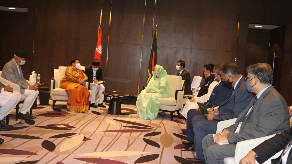 राष्ट्रपति भण्डारी र बङ्गलादेशी प्रधानमन्त्री हसिनाको भेटवार्ता