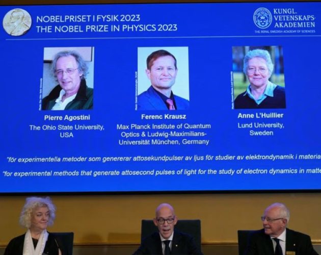 यस वर्षको भौतिकशास्त्रतर्फको नोबेल पुरस्कार तीन जना वैज्ञानिकलाई दिइने