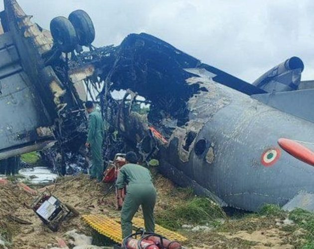 भारतीय वायुसेनाको विमान दुर्घटनाग्रस्त हुँदा पाँचजनाको मृत्यु