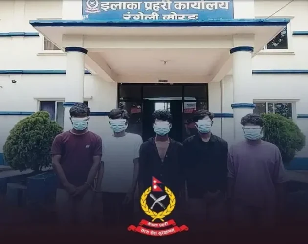 मोरङमा बालिकामाथि जबरजस्ती करणी र सामूहिक बलात्कारको आरोपमा पाँच पक्राउ