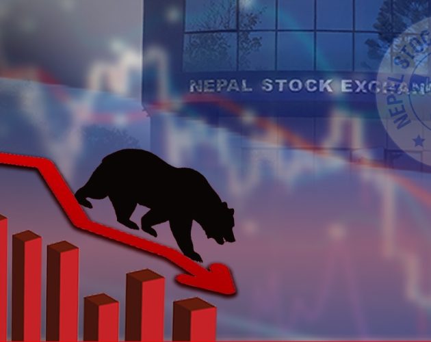 सेयरबजार परिसूचक नेप्से दोहोरो अंकले घट्यो