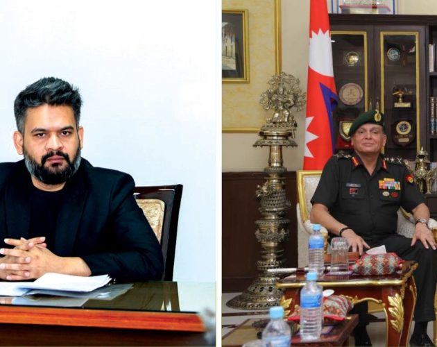 भारतीय स्थल सेनाध्यक्ष सेठले आज प्रधानमन्त्री बालेन शाहसँग भेटवार्ता गर्दै