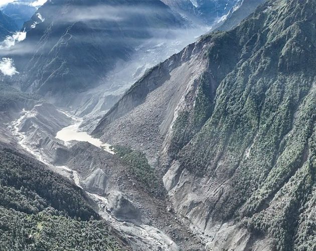 केरुङमा अस्थायी तालको ओभरफ्लो रोकियो, खोज तथा उद्धार पुनः सुरु
