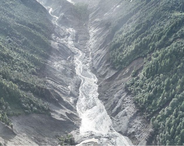 नेपालतर्फको हिमनदी खस्दा बाढी आएको चीनको प्रारम्भिक अध्ययन