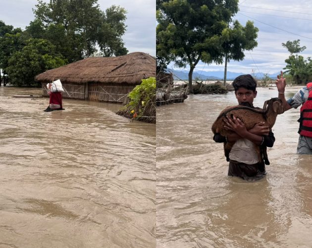 नारायणी नदी सुस्तामा पसेपछि २९ जनाको उद्धार, १०० बढी घर डुबानमा
