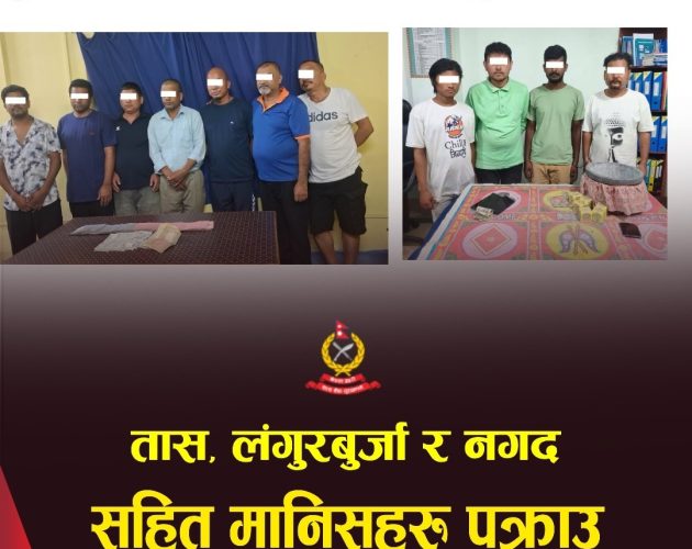 झापामा तास र लंगुरबुर्जा खेल्ने खेलाउने ११ जना पक्राउ